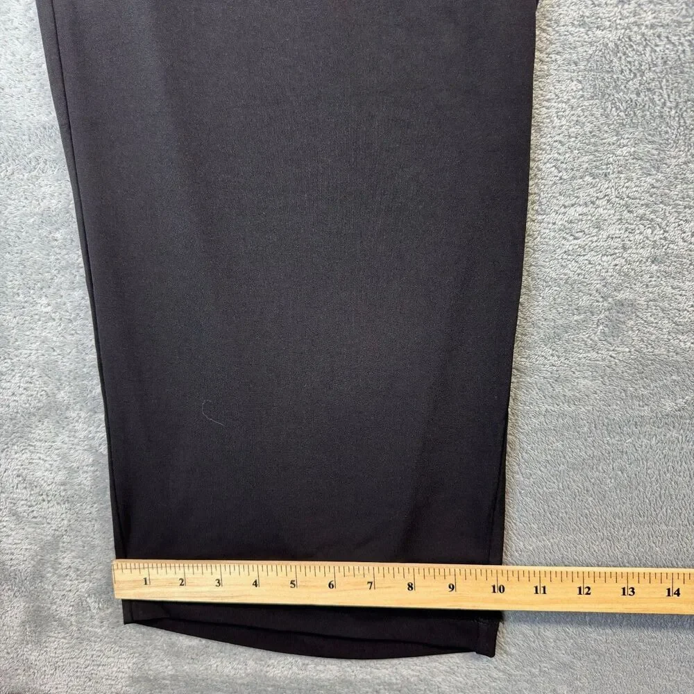 Susan Graver Pants Womens 3X Black Essentials Liquid Knit Crop Pull On Stretch